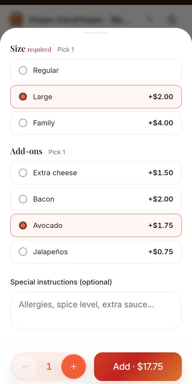 FavorNoms app preview