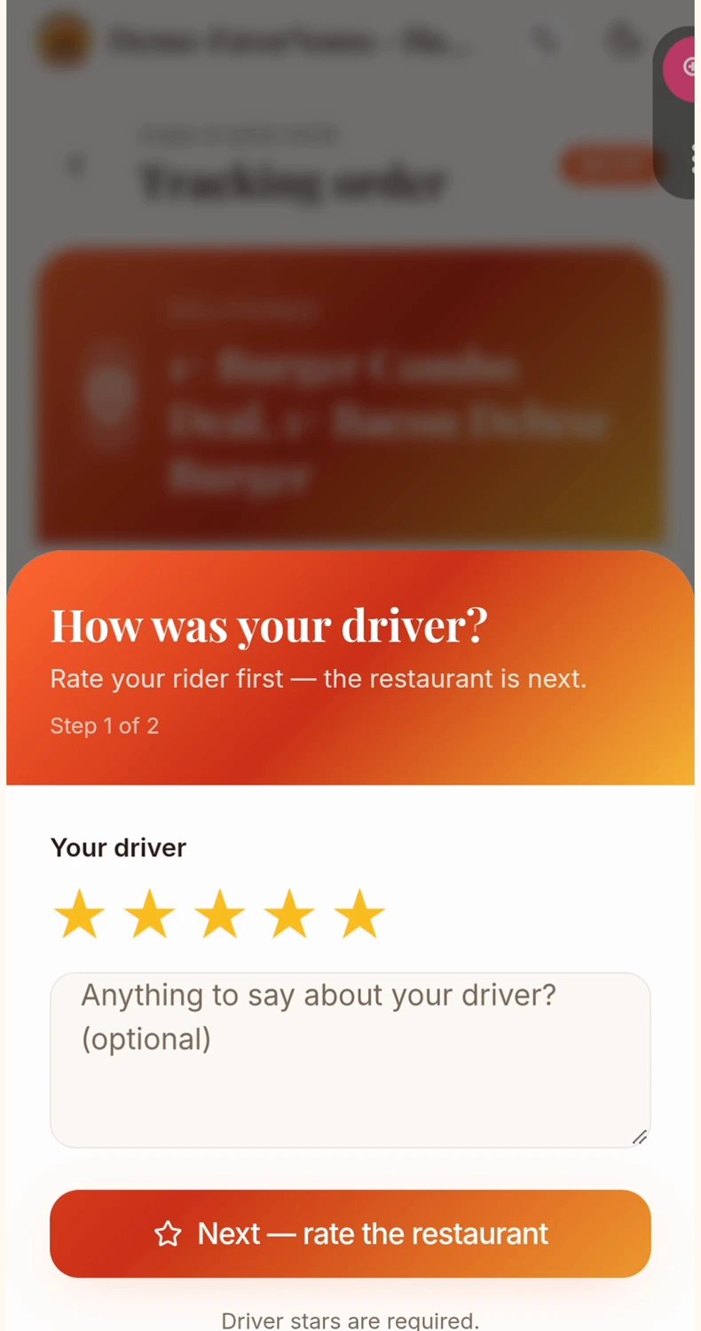 Customer · customer rating