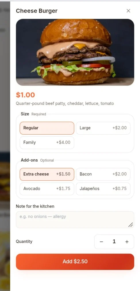 Cashier · modifiers